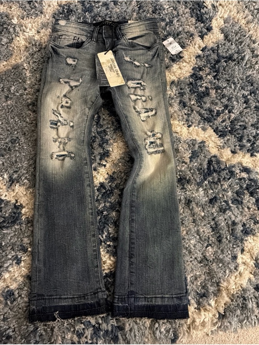 Kids Distressed Flare Jeans - Classic Urban Style